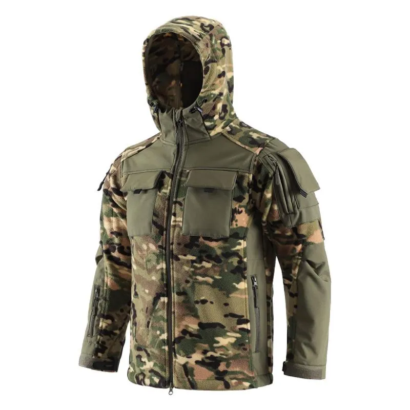 Men's Mountaineering Outdoor Hooded Fleece Jacket 60853169X sold by Manly