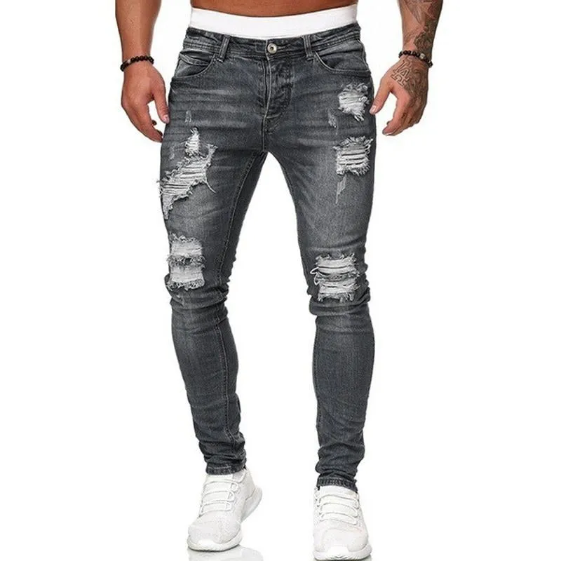 Men's Ripped Slim Fit Pencil Jeans 91225636X sold by Manly product image thumbnail 4