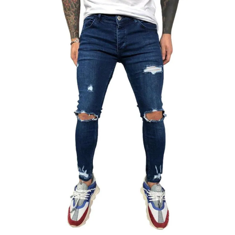 Men's Slim Ripped Jeans 41227331X sold by Manly