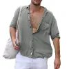 Men's Casual Solid Color Lapel Pocket Shirt 11438449Y sold by Manly