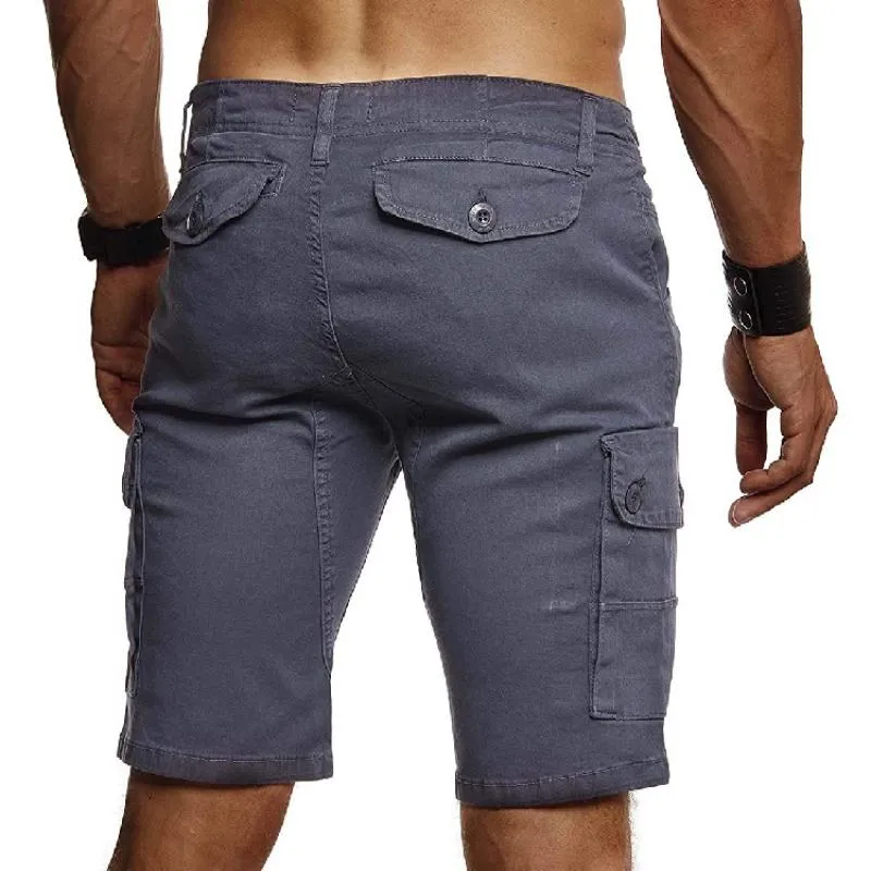 Men's Casual Cotton Multi-Pocket Slim Fit Cargo Shorts 86419485M sold by Manly product image thumbnail 4