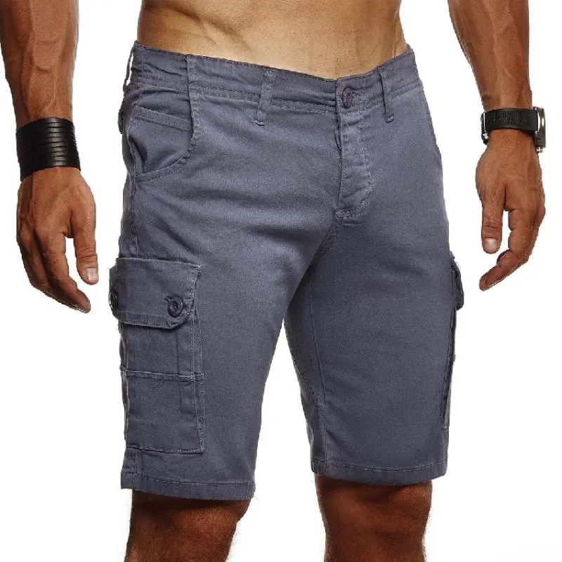 Men's Casual Cotton Multi-Pocket Slim Fit Cargo Shorts 86419485M sold by Manly product image thumbnail 3