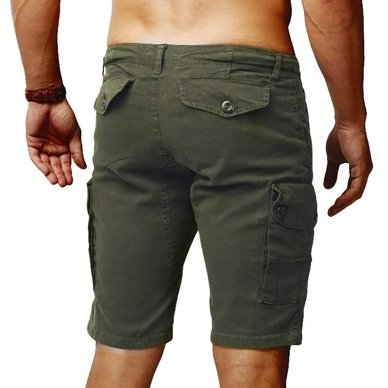 Men's Casual Cotton Multi-Pocket Slim Fit Cargo Shorts 86419485M sold by Manly product image thumbnail 2
