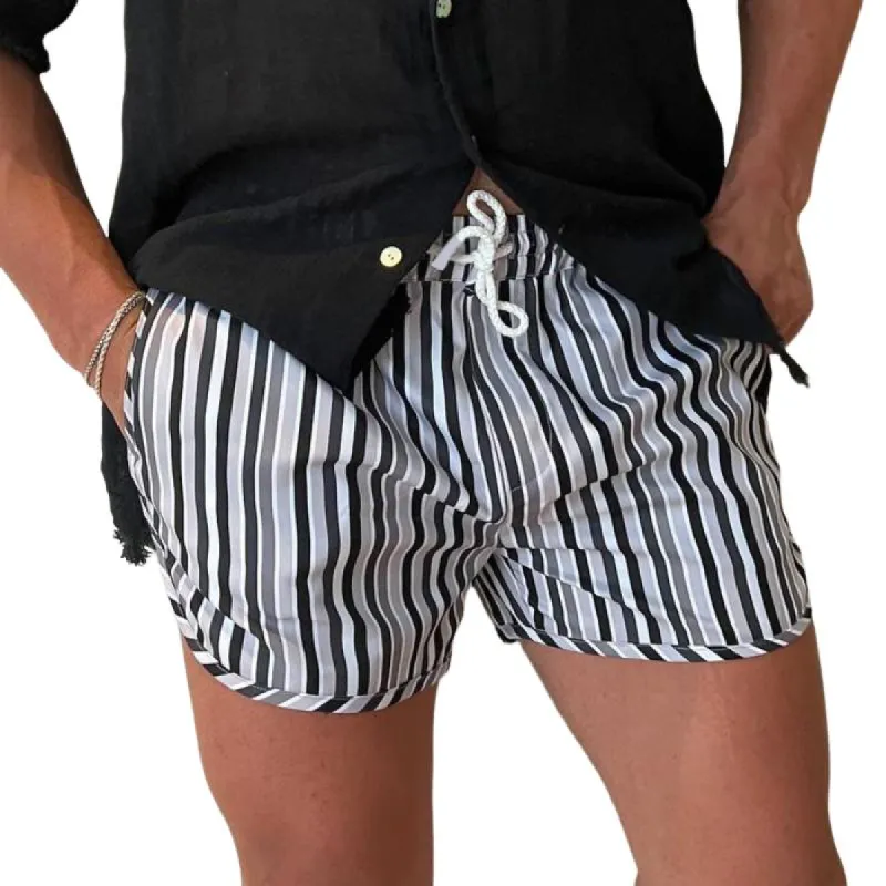 Men's Casual Trendy Beach Drawstring Shorts 26146673TO sold by Manly
