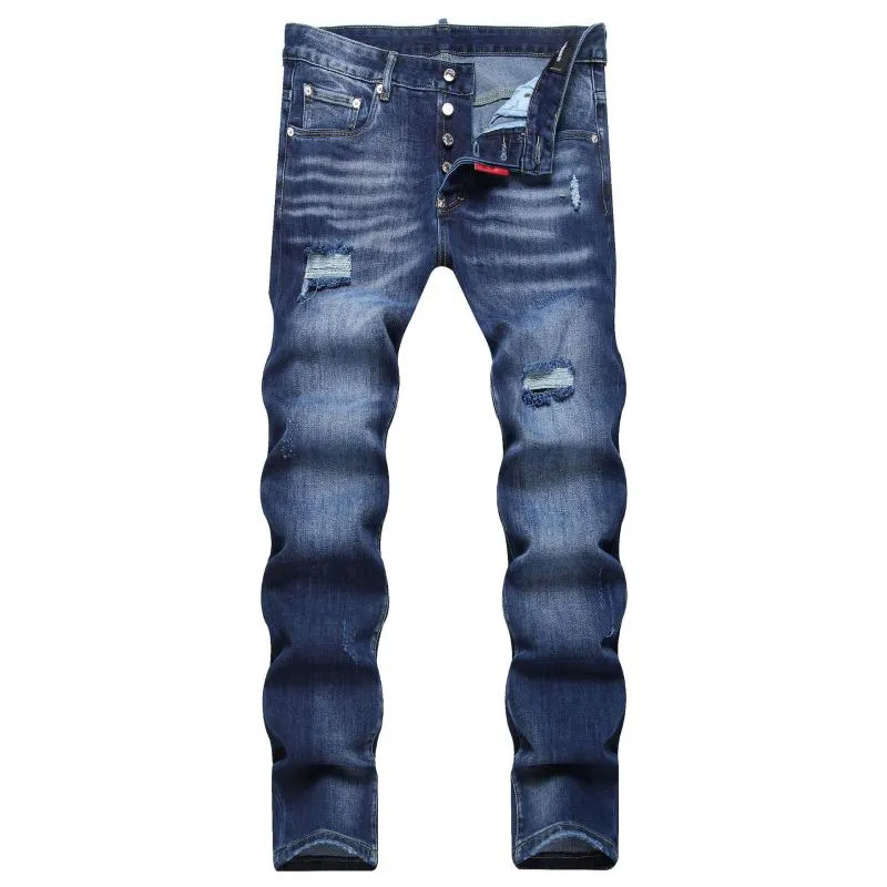 Men's Vintage Solid Color Ripped Jeans 04117796Y sold by Manly