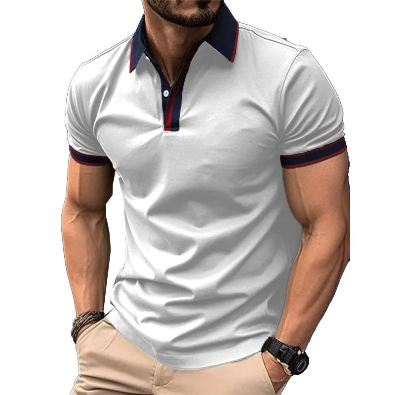 Men's Printed Lapel Short Sleeve Buttoned Pullover POLO Shirt 47950651X sold by Manly product image thumbnail 2