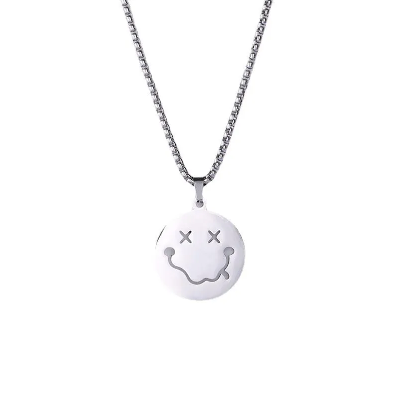 Casual Retro Simple Smiley Face Necklace 61626656TO sold by Manly