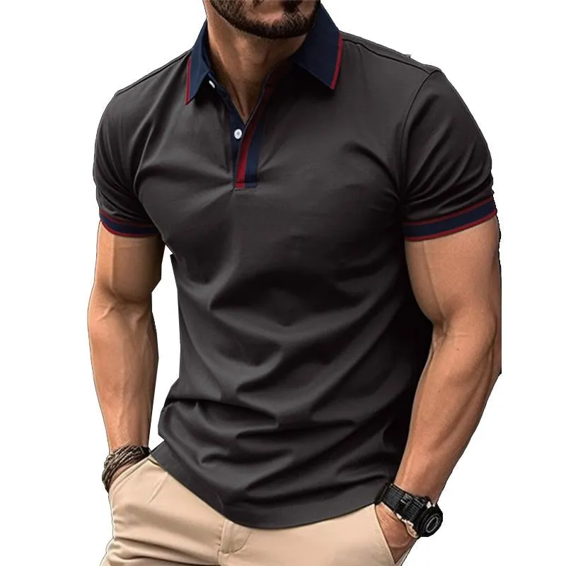 Men's Printed Lapel Short Sleeve Buttoned Pullover POLO Shirt 47950651X sold by Manly product image thumbnail 5