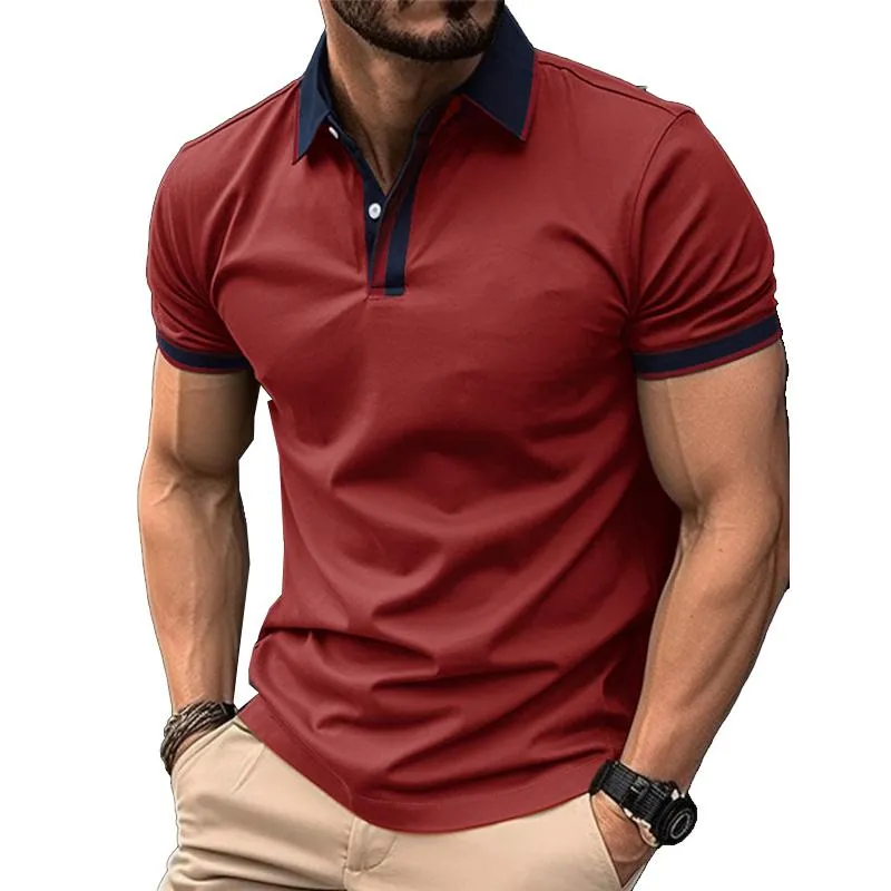 Men's Printed Lapel Short Sleeve Buttoned Pullover POLO Shirt 47950651X sold by Manly product image thumbnail 3
