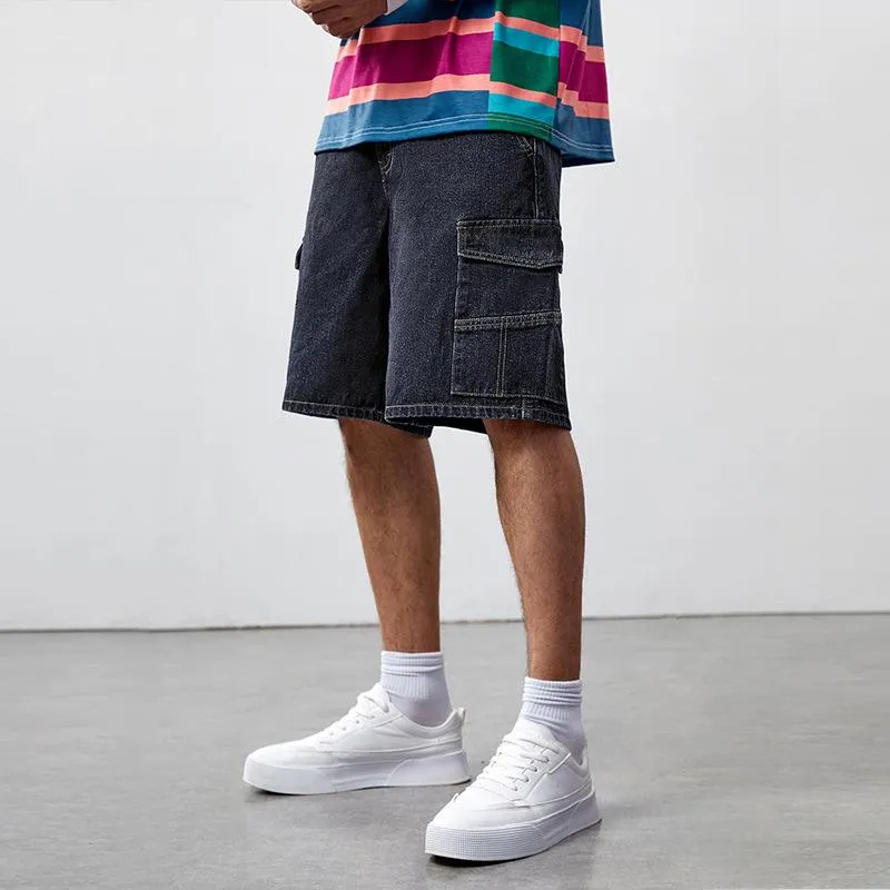 Men's Multi-Pocket Denim Cargo Shorts 43640860Y sold by Manly product image thumbnail 3