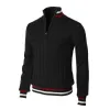 Men's Casual Turtleneck Colorblock Zipper Pullover Sweater 48616773M sold by Manly