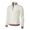 Men's Casual Turtleneck Colorblock Zipper Pullover Sweater 48616773M sold by Manly