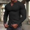 Men's Casual Solid Color Waffle Long Sleeved T-Shirt 89772917Y sold by Manly
