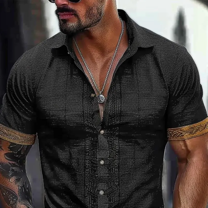 Men's Printed Short Sleeve Lapel Shirt 89663506X sold by Manly product image thumbnail 2