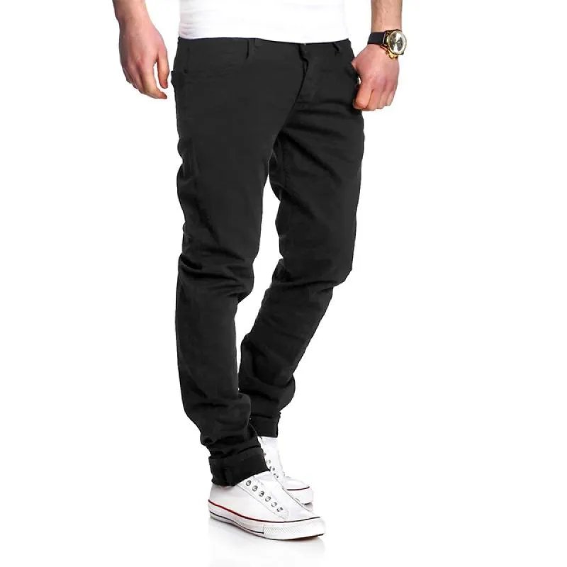 Men's Solid Cotton Multi-pocket Casual Pants 82024503Z sold by Manly