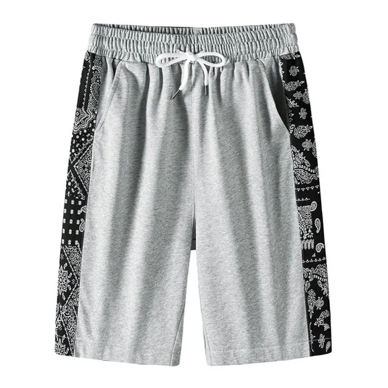 Men's Casual Loose Stitching Contrast Color Elastic Waist Shorts 39960695M sold by Manly