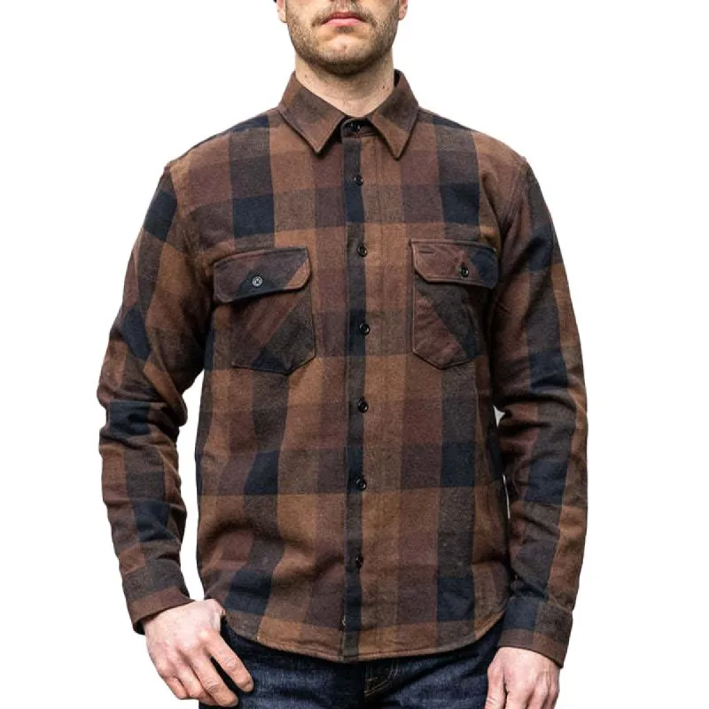 Men's Retro Casual Printed Plaid Lapel Shirt 55470956X sold by Manly