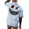 Men's Casual Smiley Round Neck Short Sleeve T-Shirt 70082158TO sold by Manly