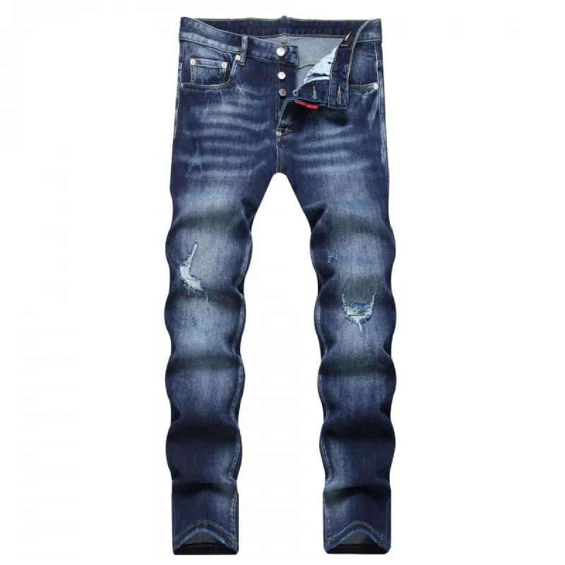 Men's Vintage Solid Color Ripped Jeans 77402615Y sold by Manly