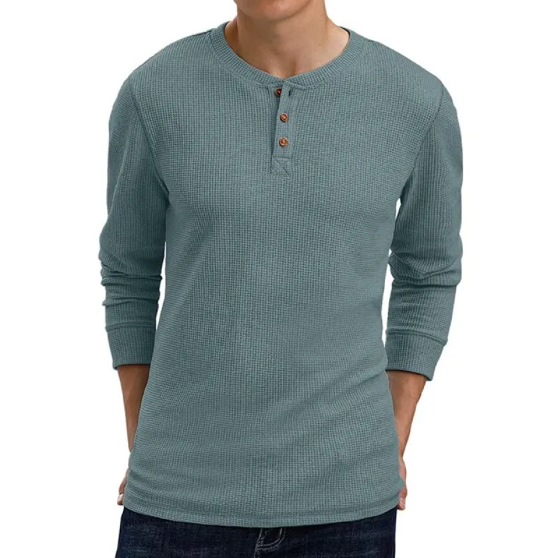 Men's Casual Solid Color Long-sleeved Bottoming T-shirt 07267761X sold by Manly
