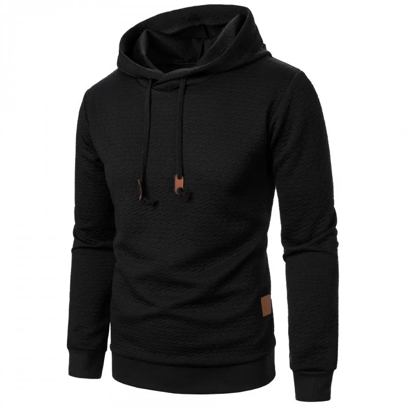 Men's Solid Color Jacquard Sports Hoodie 37775895Y sold by Manly product image thumbnail 5