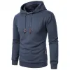 Men's Solid Color Jacquard Sports Hoodie 37775895Y sold by Manly