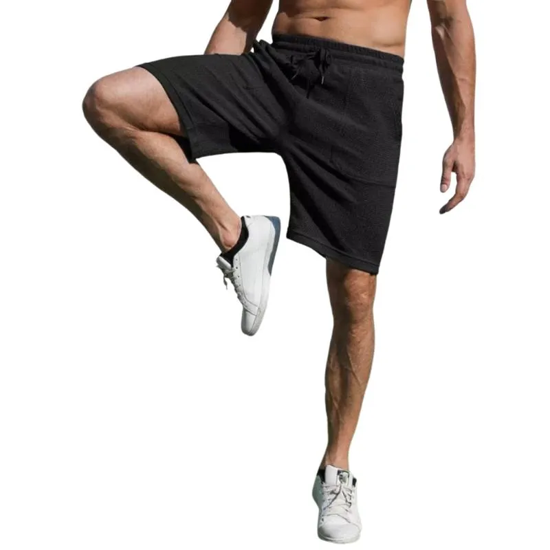 Men's Casual Waffle Elastic Waist Loose Sports Shorts 55787362M sold by Manly product image thumbnail 5