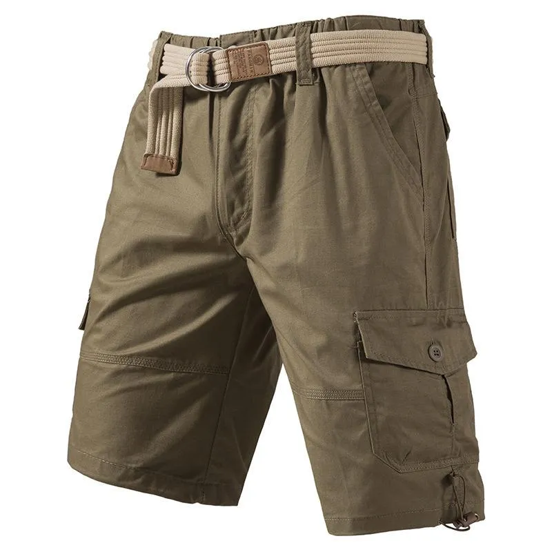 Men's Solid Multi-Pocket Cargo Shorts 06575007Y sold by Manly