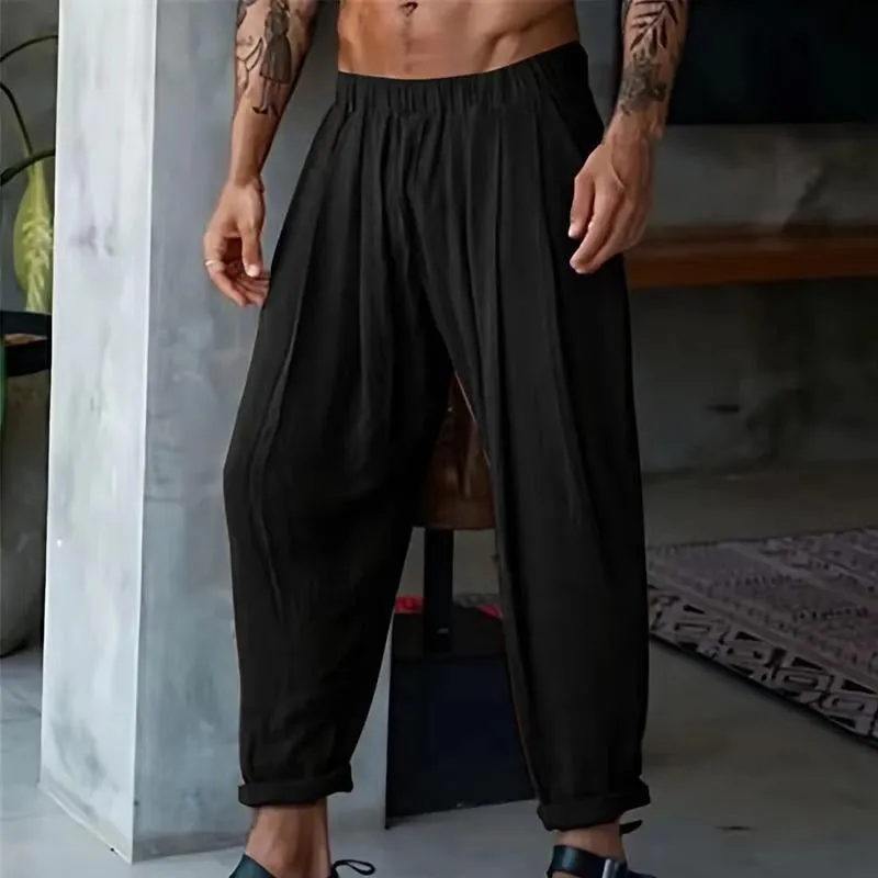 Men's Casual Solid Color Elastic Waist Straight Leg Pants 04991916Y sold by Manly product image thumbnail 3