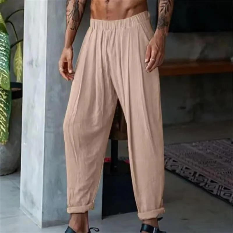 Men's Casual Solid Color Elastic Waist Straight Leg Pants 04991916Y sold by Manly product image thumbnail 2