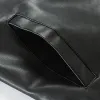 Men's Fashion Stand Collar Zipper Biker Leather Jacket 43635834Z sold by Manly
