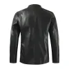 Men's Fashion Stand Collar Zipper Biker Leather Jacket 43635834Z sold by Manly
