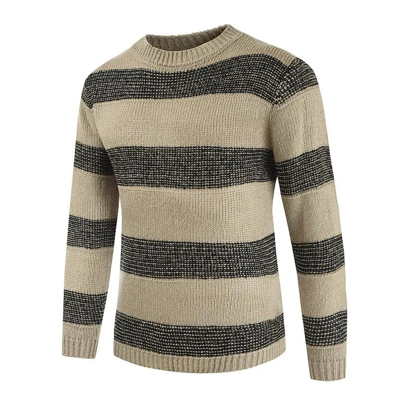 Men's Leisure Round Neckline Striped Sweater 52292053M sold by Manly product image thumbnail 2