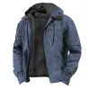 Men's Casual Printed Multi-Pocket Hooded Jacket 21308864Y sold by Manly