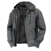 Men's Casual Printed Multi-Pocket Hooded Jacket 21308864Y sold by Manly