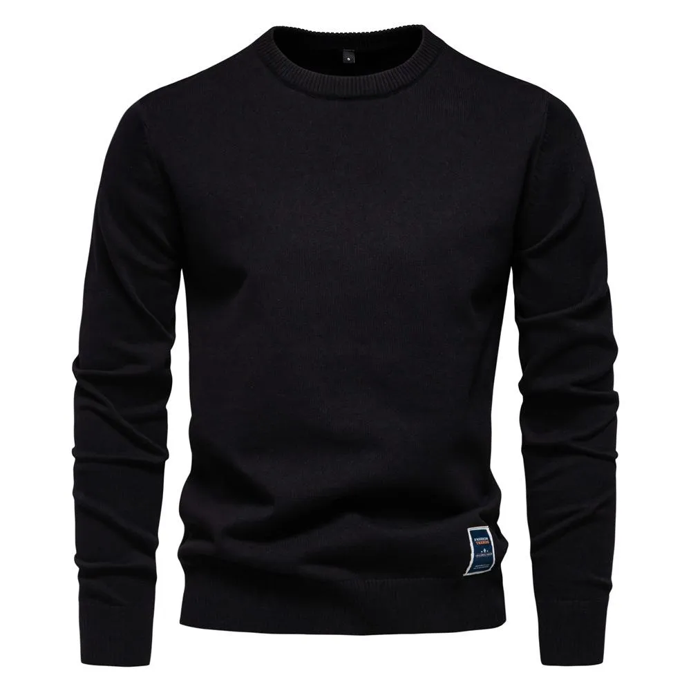 Men's Solid Color Round Neck Long Sleeve Knit Sweater 79413927Z sold by Manly product image thumbnail 2