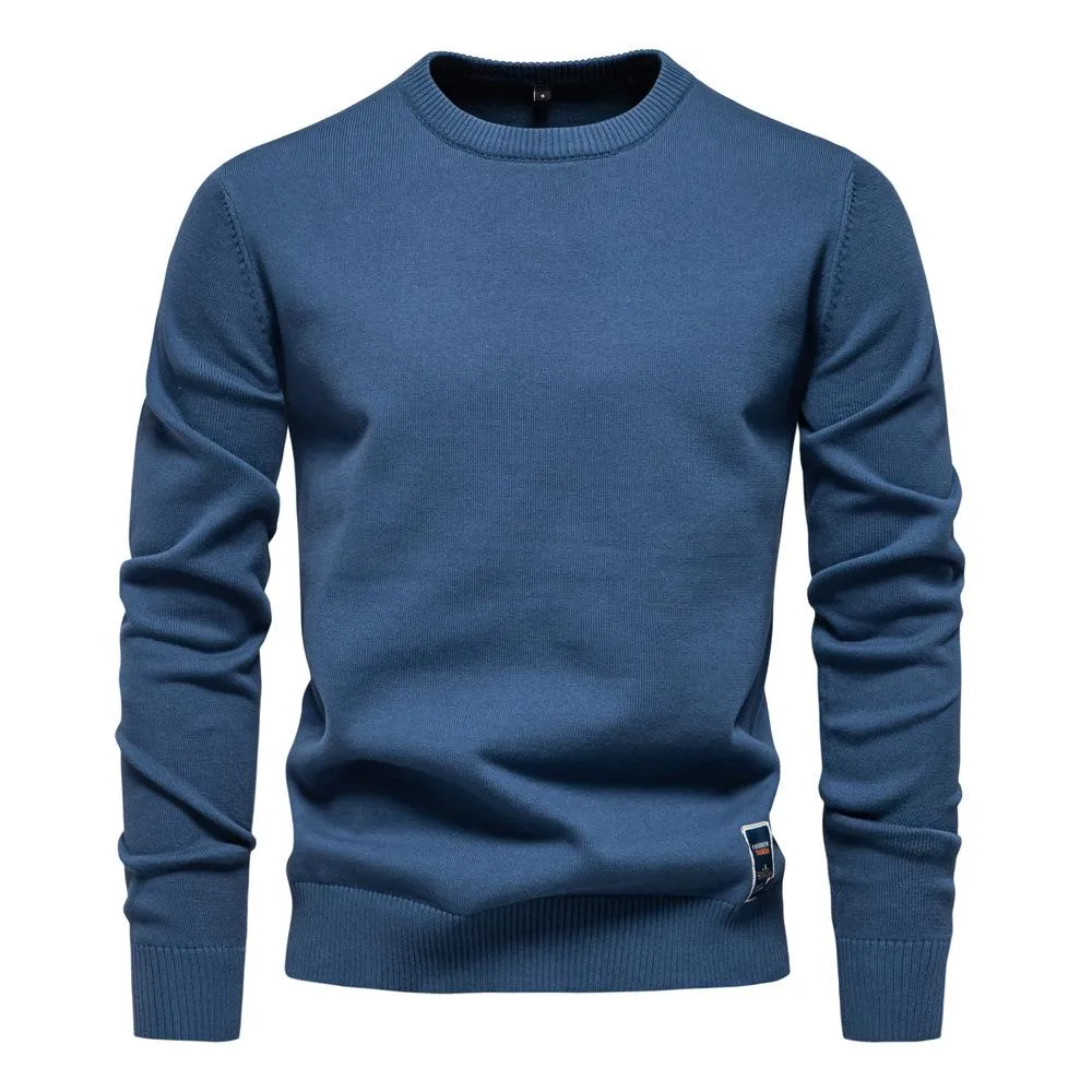 Men's Solid Color Round Neck Long Sleeve Knit Sweater 79413927Z sold by Manly product image thumbnail 5
