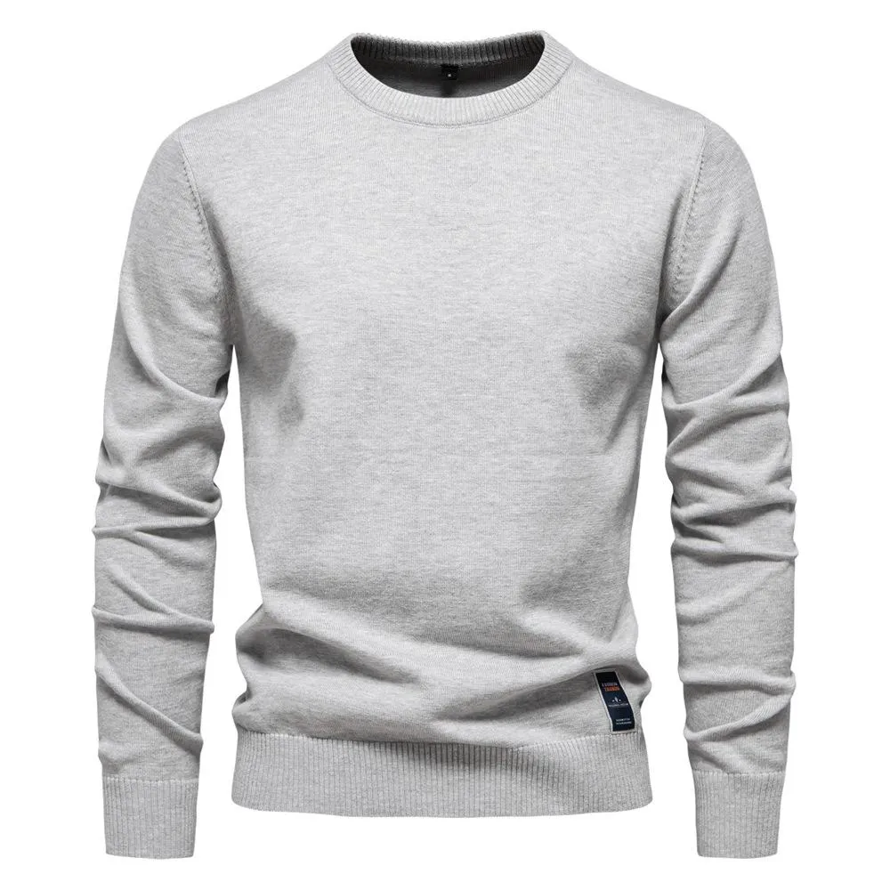 Men's Solid Color Round Neck Long Sleeve Knit Sweater 79413927Z sold by Manly product image thumbnail 3