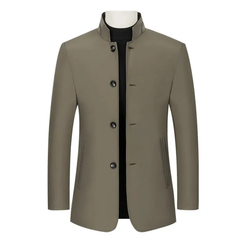 Men's Solid Color Stand Collar Casual Blazer 92424450X sold by Manly