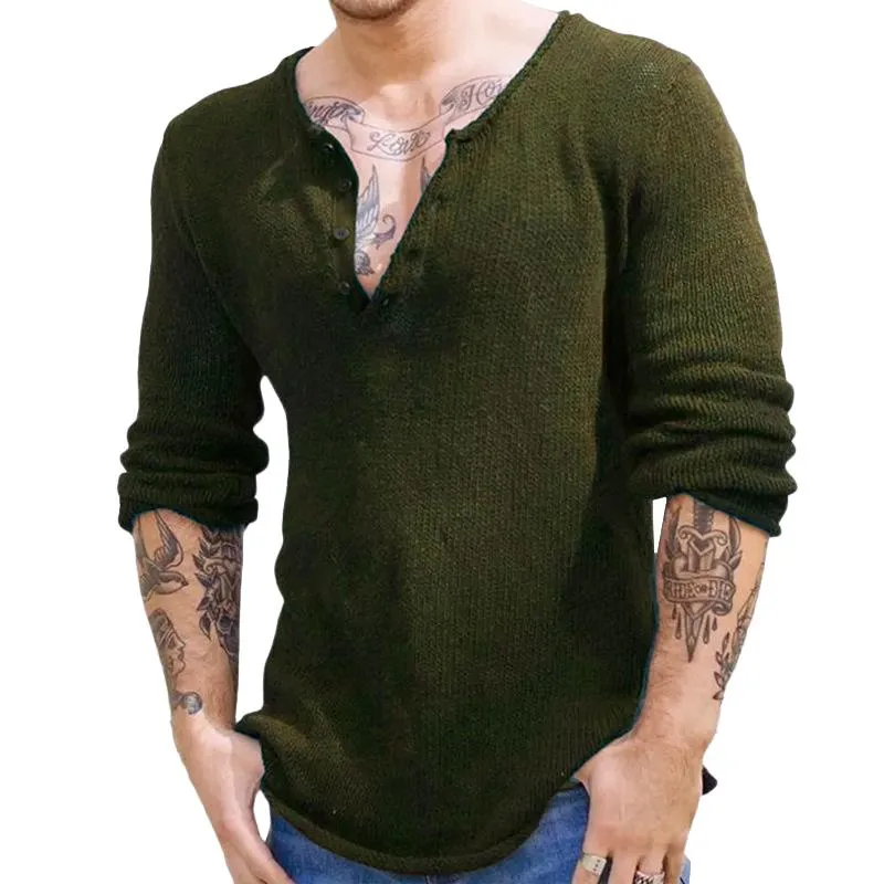 Men's Casual Solid Color V Neck Long Sleeve Knitted Pullover Sweater 35096028M sold by Manly product image thumbnail 4