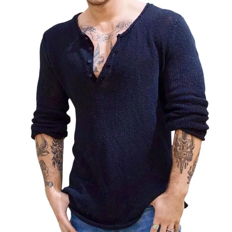 Men's Casual Solid Color V Neck Long Sleeve Knitted Pullover Sweater 35096028M sold by Manly product image thumbnail 2