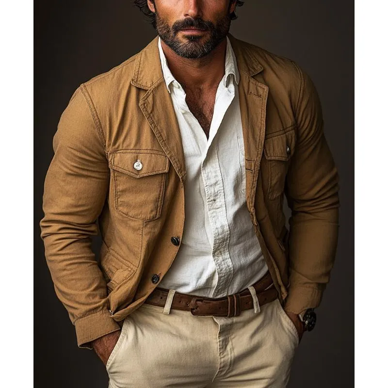 Men's Vintage Double Chest Pocket Cargo Jacket 79735029Y sold by Manly product image thumbnail 3