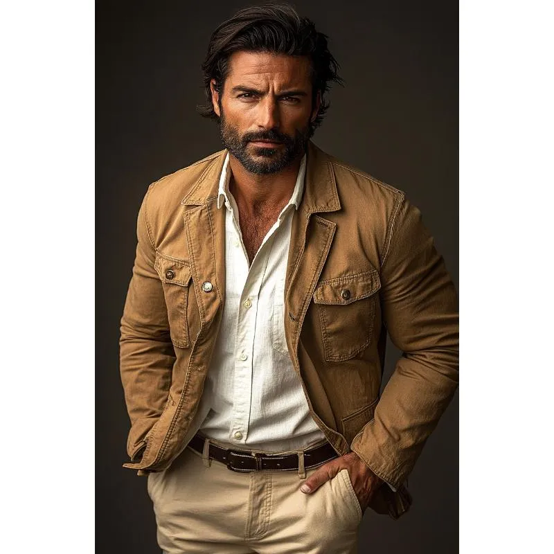 Men's Vintage Double Chest Pocket Cargo Jacket 79735029Y sold by Manly product image thumbnail 4