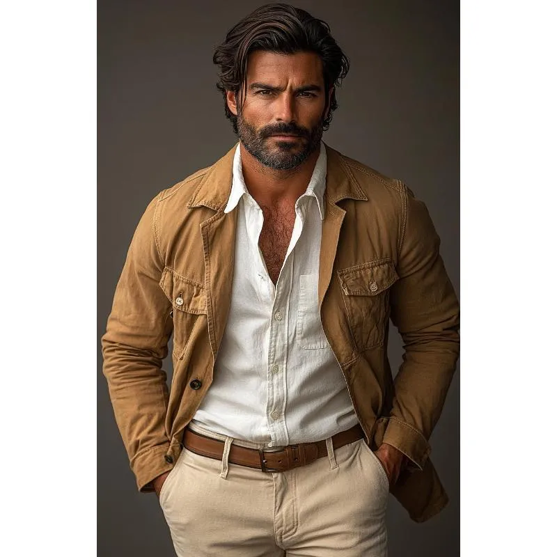 Men's Vintage Double Chest Pocket Cargo Jacket 79735029Y sold by Manly product image thumbnail 2