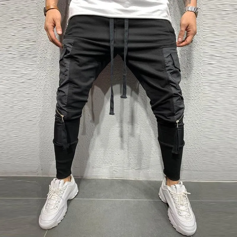 Men's Casual Solid Color Pocket Stitching Pants 53840958Y sold by Manly product image thumbnail 2