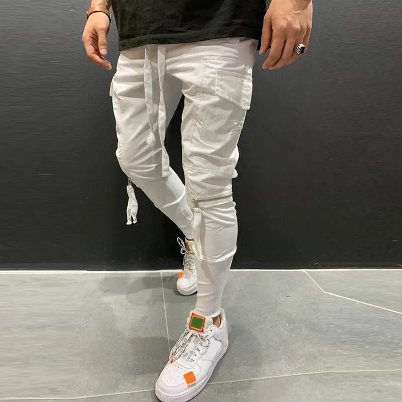 Men's Casual Solid Color Pocket Stitching Pants 53840958Y sold by Manly product image thumbnail 3