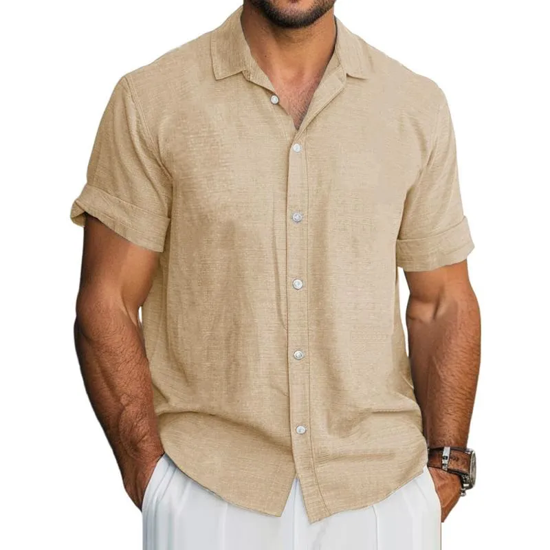 Men's Cotton And Linen Short-Sleeved Shirt 86542844Y sold by Manly product image thumbnail 4