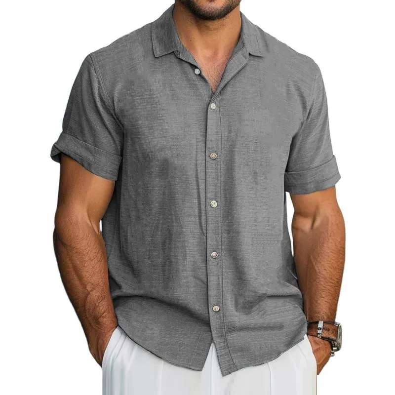 Men's Cotton And Linen Short-Sleeved Shirt 86542844Y sold by Manly product image thumbnail 2