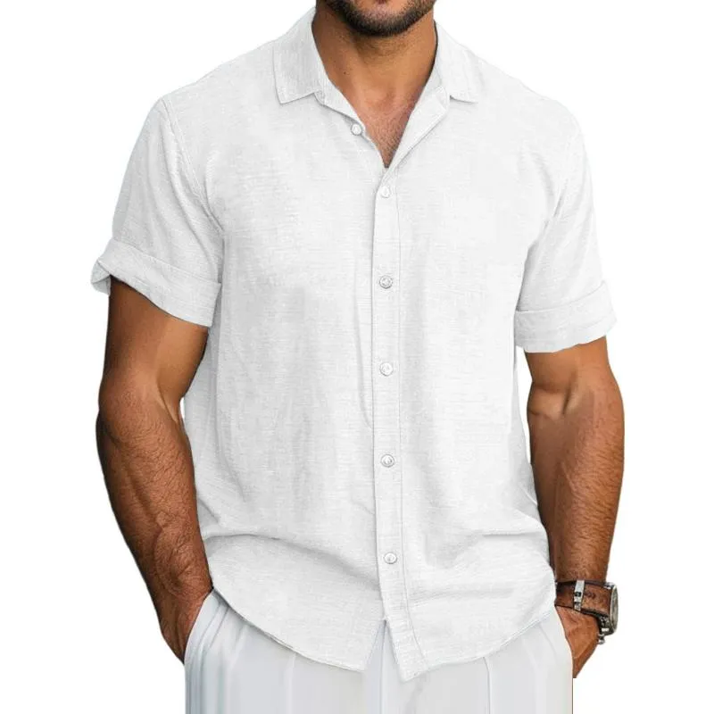 Men's Cotton And Linen Short-Sleeved Shirt 86542844Y sold by Manly product image thumbnail 3