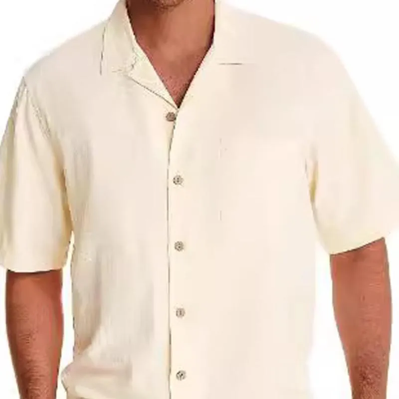 Men's Solid Hawaiian Short Sleeve Shirt 89557057X sold by Manly product image thumbnail 2